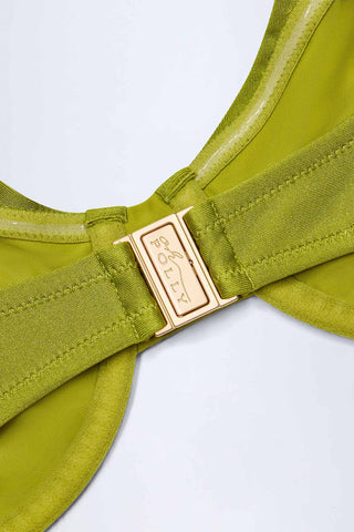 Bead Embellished Ruched Bikini Top