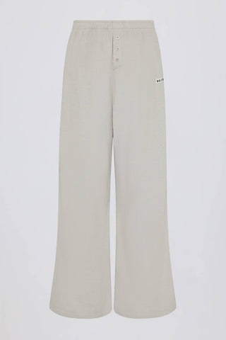 Button Detail Wide Leg Joggers