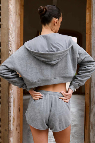 Button Detail Terry Shorts