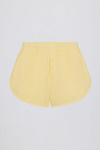 Button Detail Terry Shorts