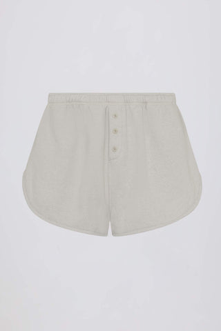 Button Detail Terry Shorts