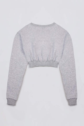 Cropped Grey Cardigan