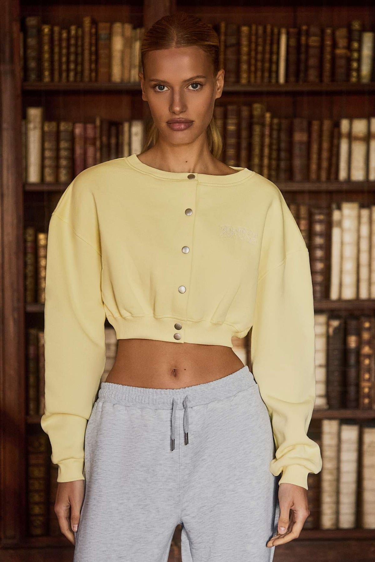 Soft Yellow Cropped Cardigan