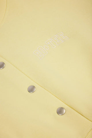 Soft Yellow Cropped Cardigan