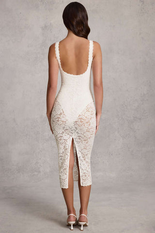 Lace Plunge Bodysuit Dress