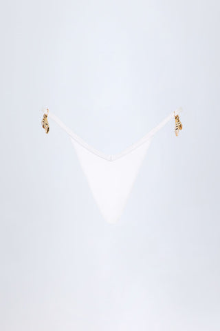 Tropical Beaded Thong Bikini Bottoms