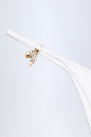 Tropical Beaded Thong Bikini Bottoms