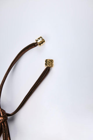 Metallic Triangle Bikini Top