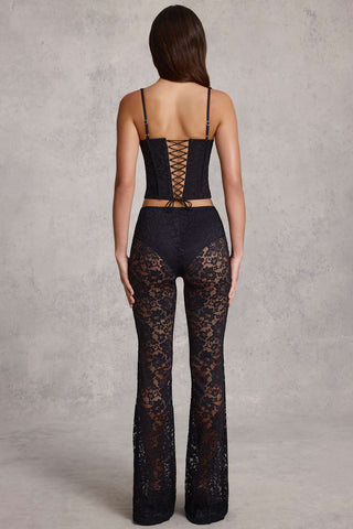 Lace Flared Trousers