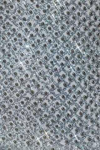 Silver Glitter Bubble Hem Mini Dress