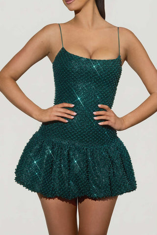 Sparkling Bubble Hem Mini Dress
