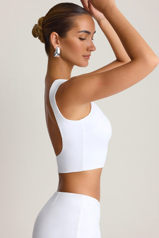 Draped Open Back Tank Top