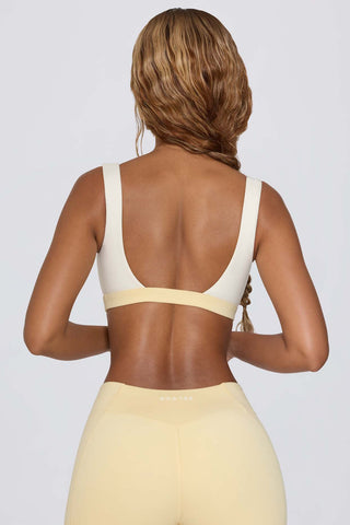 Contrast Straps Sports Bra