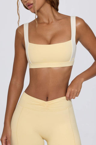 Contrast Straps Sports Bra