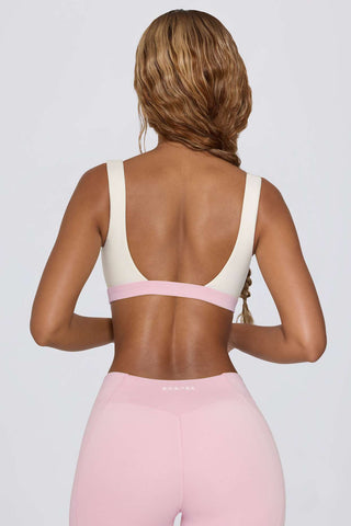 Contrast Straps Sports Bra