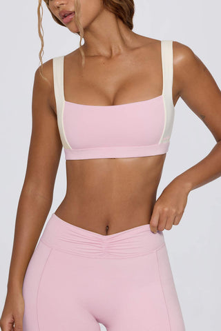 Contrast Straps Sports Bra