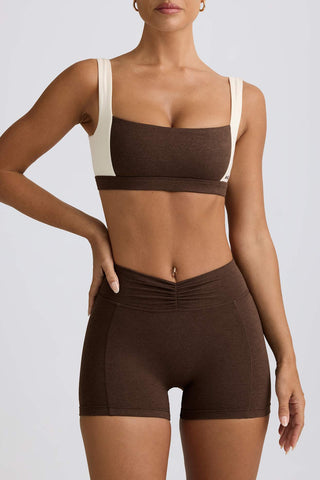 Contrast Straps Sports Bra