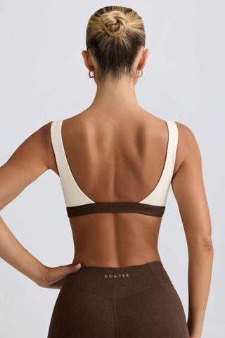 Contrast Straps Sports Bra