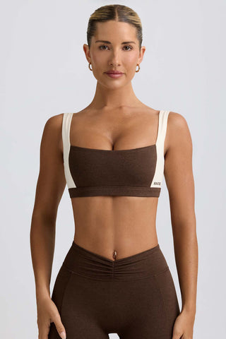 Contrast Straps Sports Bra