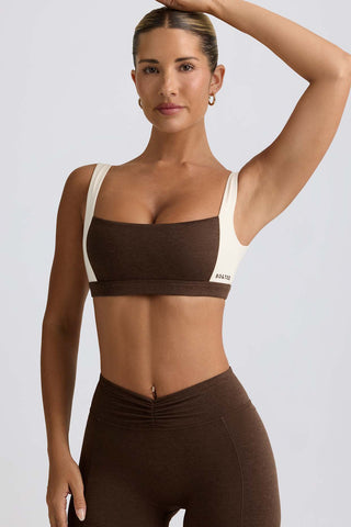 Contrast Straps Sports Bra