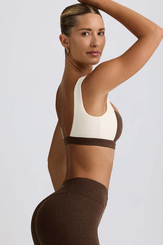 Contrast Straps Sports Bra