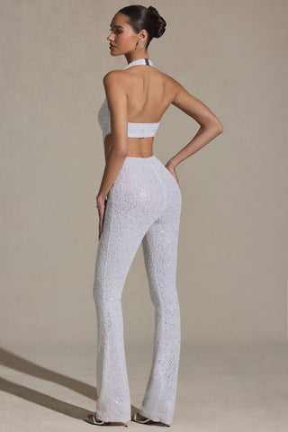 Pearl Embellished Cut Out Jumpsuit