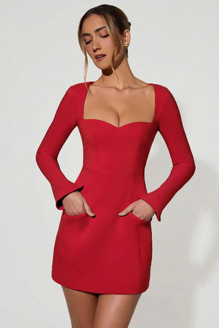 Sweetheart Neckline A Line Mini Dress