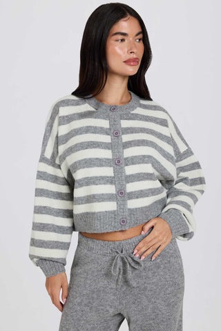 Cozy Cropped Knit Cardigan