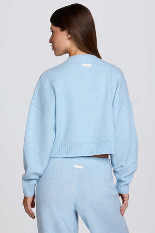Powder Blue Cropped Cardigan