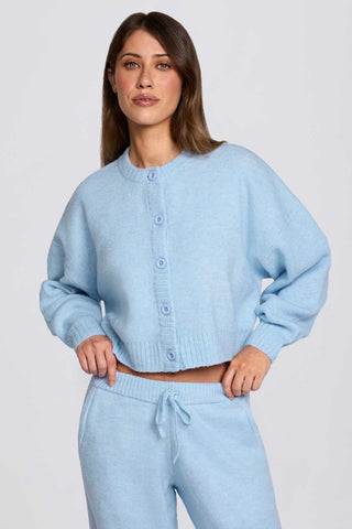 Powder Blue Cropped Cardigan