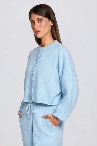 Powder Blue Cropped Cardigan