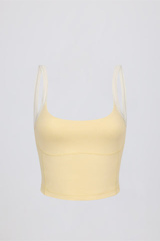 Cropped Square Neck Tank Top