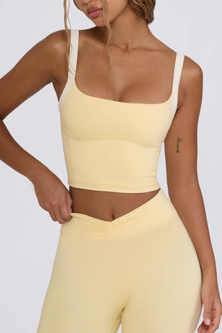 Cropped Square Neck Tank Top