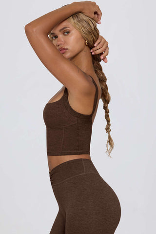 Cropped Square Neck Tank Top