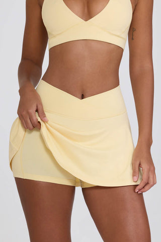 Crossover Waist Mini Skort
