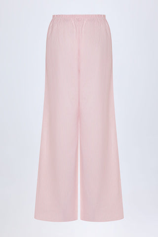 Cotton Poplin Wide Leg Trousers