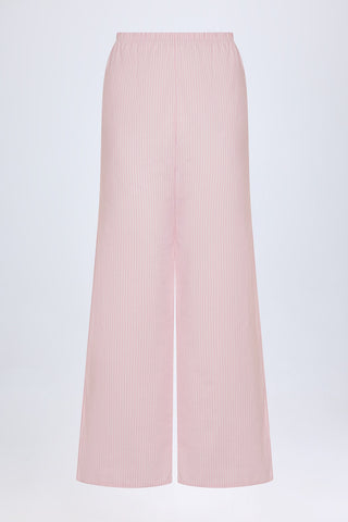 Cotton Poplin Wide Leg Trousers