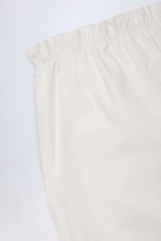 Cotton Poplin Wide Leg Trousers