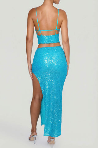 Sequin Crochet Maxi Skirt