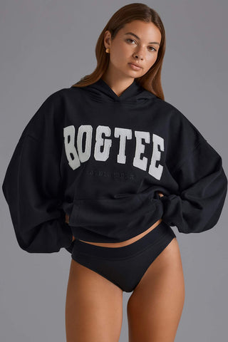 Oversized Hoodie with Applique Detail