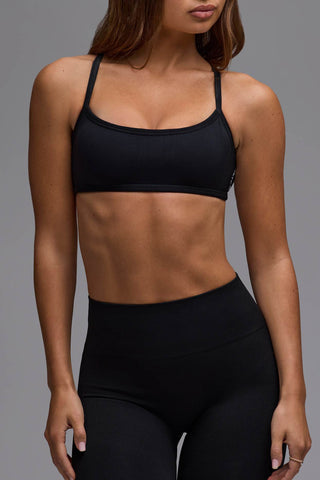 Open Back Ribbed Sports Bra