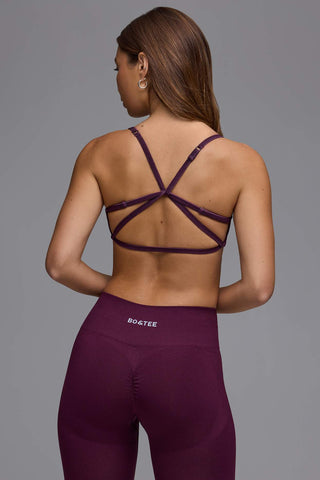 Open Back Ribbed Sports Bra