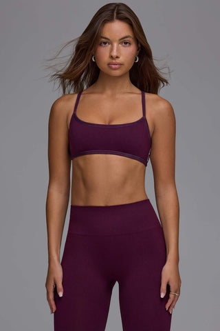 Open Back Ribbed Sports Bra