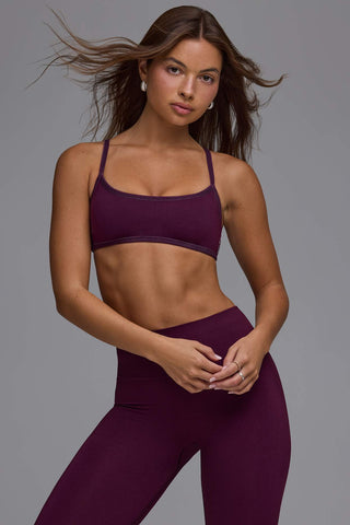 Open Back Ribbed Sports Bra