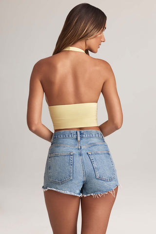 Halterneck V Neck Top