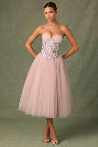 Floral Embellished Corset Top