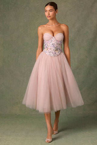 Floral Embellished Corset Top