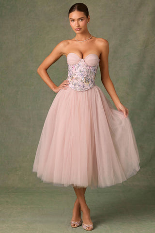 Floral Embellished Corset Top