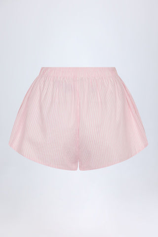 Tie Front Cotton Shorts