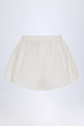 Tie Front Cotton Shorts
